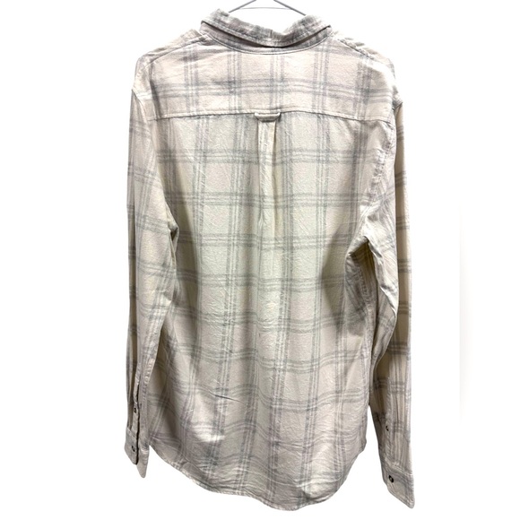 Cotton On Cream Tartan Casual Button Up Long Sleeve Shirt Flannel Mens Small - Picture 2 of 10